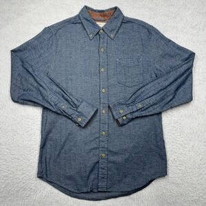 Weatherproof Vintage Long Sleeve Blue Denim Style Shirt Men's Size Medium
